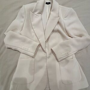 Express Women's Blazer Cream/White